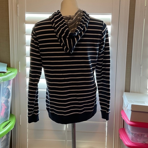 Roxy Black and White Striped Zip-Up Hoodie - Picture 3 of 8